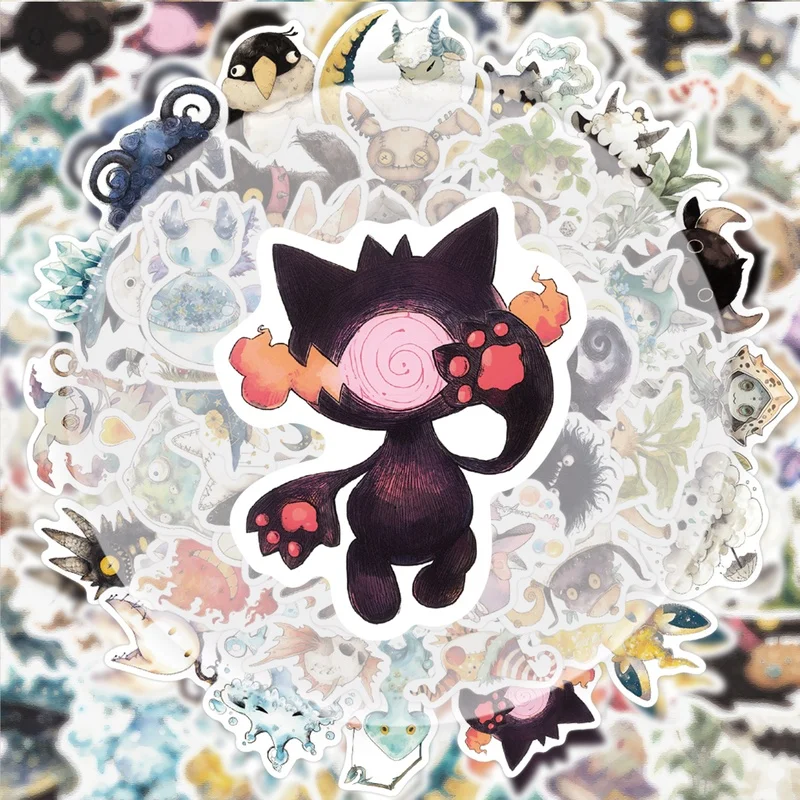 50 ملصقًا من ملصقات وحش الحكاية الخيالية، ملصقات لاصقة نابضة بالحياة، أنماط متعددة بدون تكرار، مناسبة لزجاجات المياه وأجهزة الكمبيوتر المحمولة وحقائب السفر وألواح التزلج والقيثارات وديكورات الحفلات