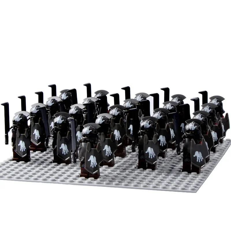 New 21Pcs Solider Eomer Rohan Warriorr vs Uruk Hai Army Figrues With Shield Sword Bow Spear Weapons Kid Toys - Image 3