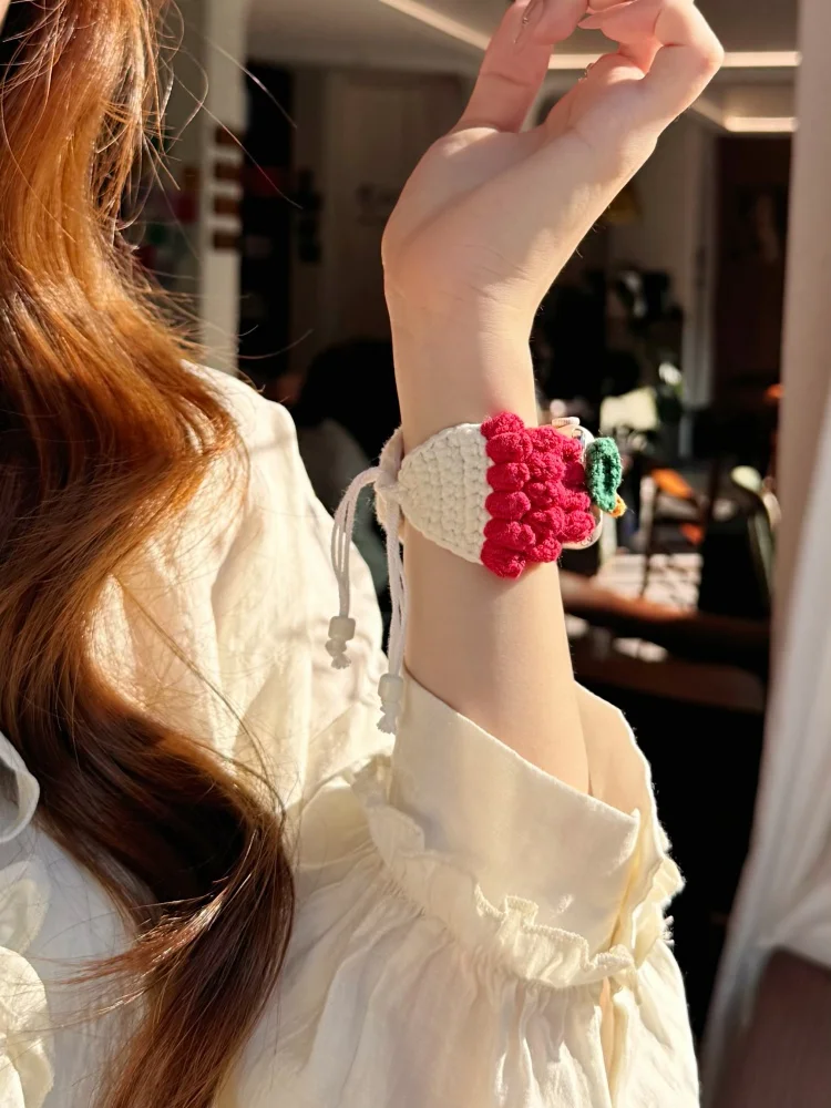 

Шерстяной ремешок ручной работы для Apple Watch Band S10 11 42/46 мм 38/42 40/44 мм Зимняя петля для Iwatch 49Ultra 41/45 9 8 7 6 5 4