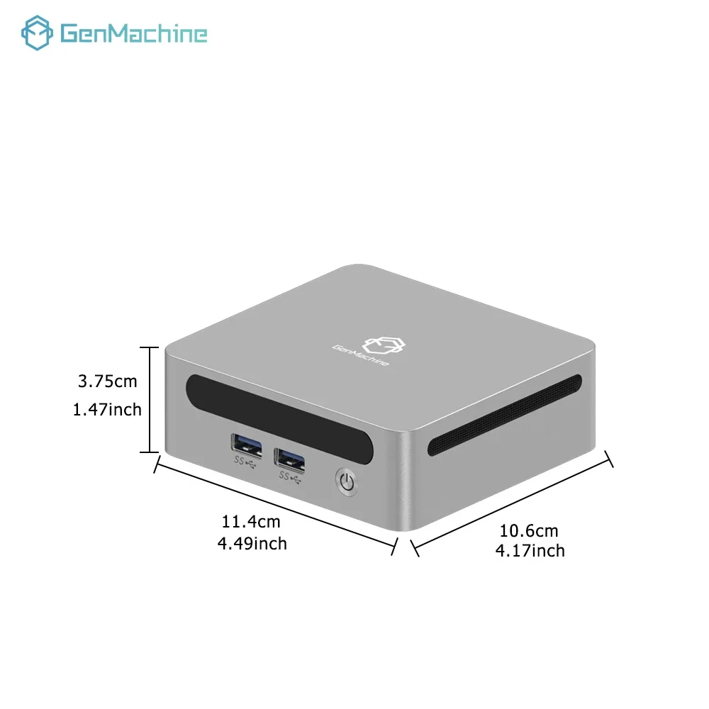 GenMachine Mini PC AMD Ryzen 5 5500U CPU compatible con Windows 11Pro DDR4 3200Mhz WiFi6 ordenador de escritorio ordenador de juegos de oficina