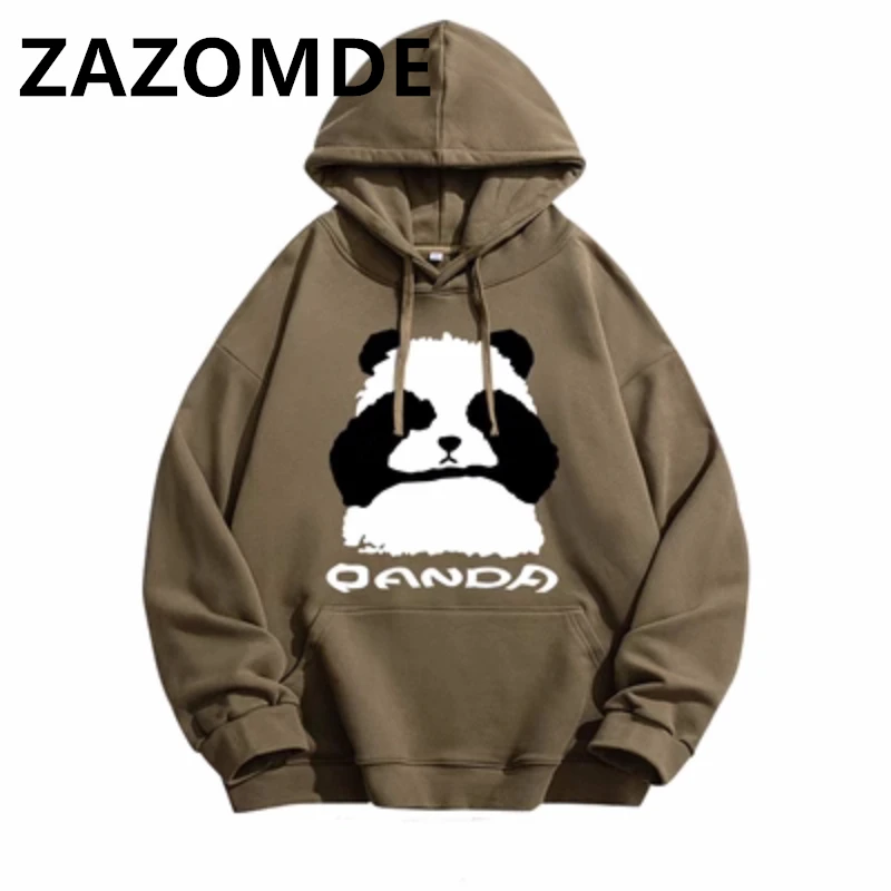 ZAZOMDE Winter Cartoon Panda Hoodie Fashion Men Casual Pullover Hooded Autumn Sweatshirt Couple Pullover Hoody Street Wear Tops