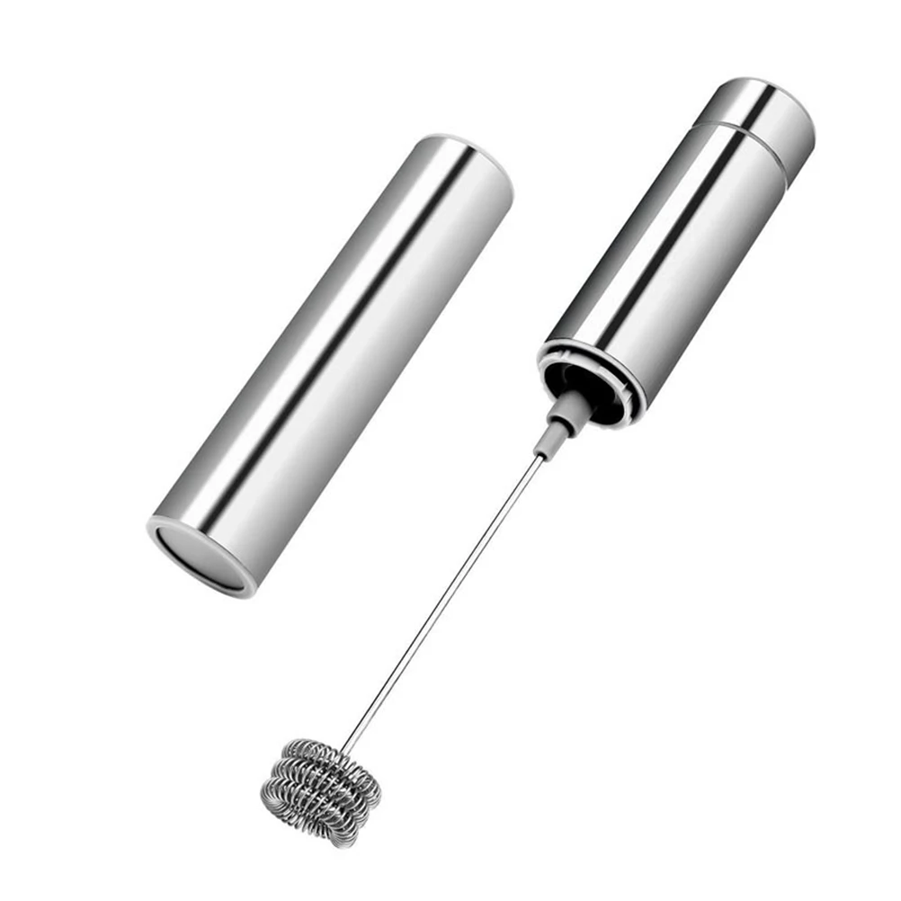 

Milk Frother Handheld Coffee Mixer Layer Silver Low Noise Effective Stable Frothing Lightweight