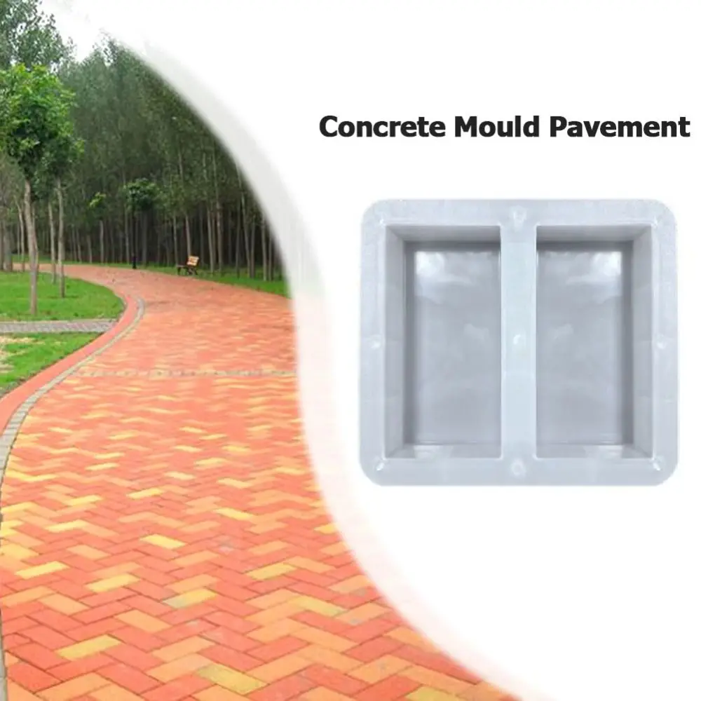 

DIY Paving Cement Mold 20x10cm Reusable Concrete Pavement Mold White Manual Operation Brick Stone Mold Driveway Walk