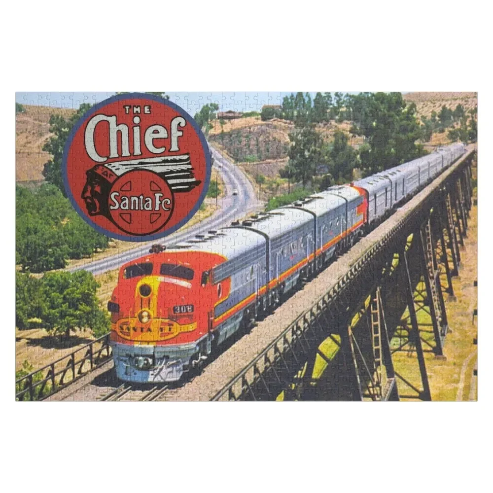 Sante Fe Railroad: The Chief Jigsaw Puzzle Customized Toys For Kids Wooden Boxes Wood Adults Puzzle