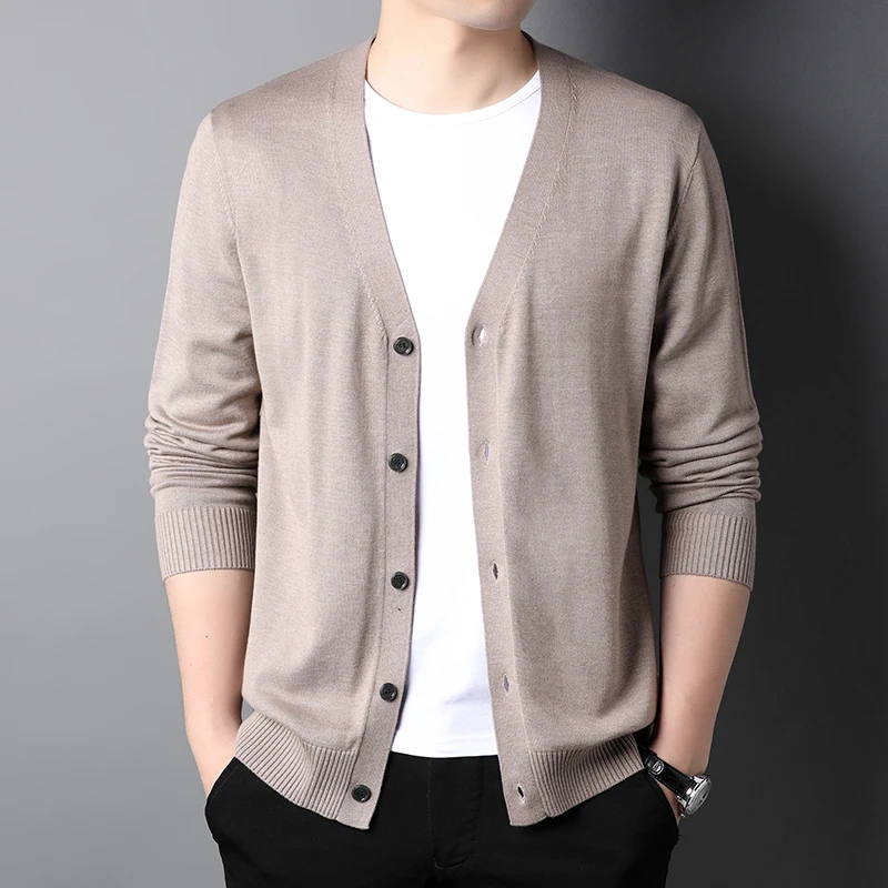 

Men's Knitted Cardigan Slim Summer Jaet Casual Trendy Busin Casual Sweater Spring Autumn 2025 New Sle V-Ne Breathable