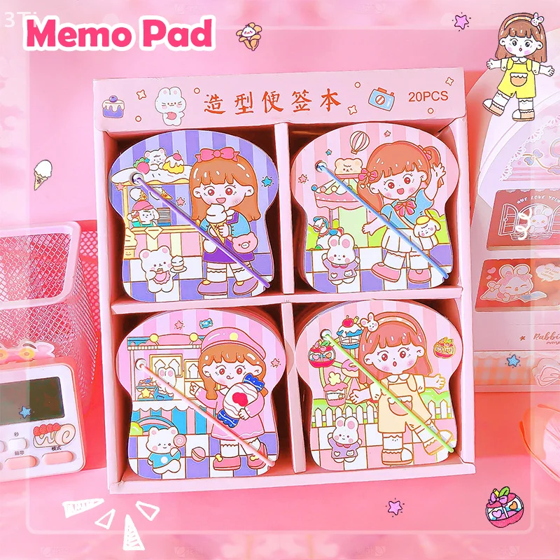 65Sheets Cute Special-shaped Sticky Notes Weekly Planner Sticky Notes Loose-Leaf Study Office Notepads Kids Mini Notebooks