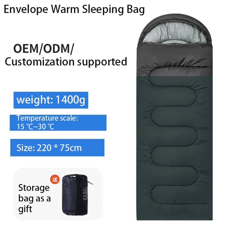 

Outdoor Adult Camping Sleeping Bag Envelope thickened Sleeping Bag Camping Equipment Portable Lightweight Waterproof ﻿
