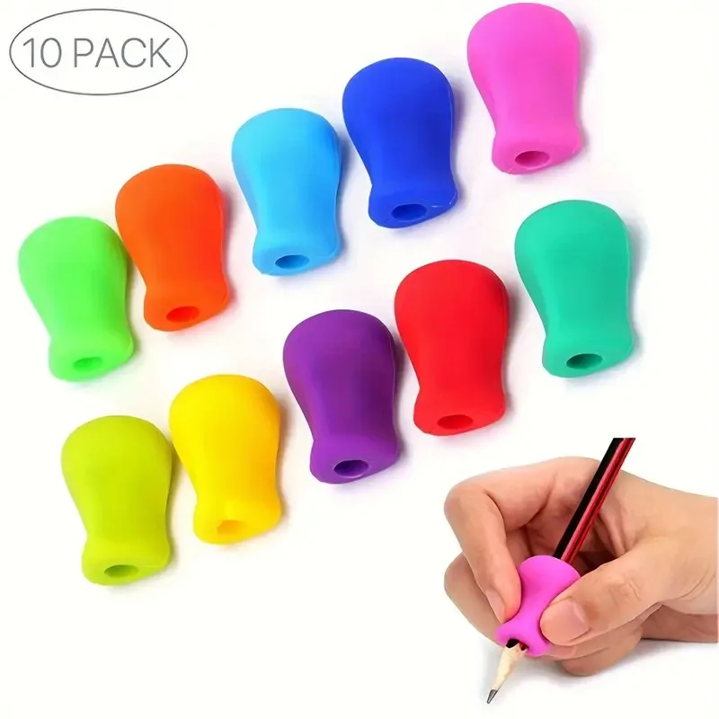 5/10pcs Ergonomic Pen Grip Corrects Writing Postures Reduces Hand Fatigue Writing Postures Corrector for Students Offices Worker