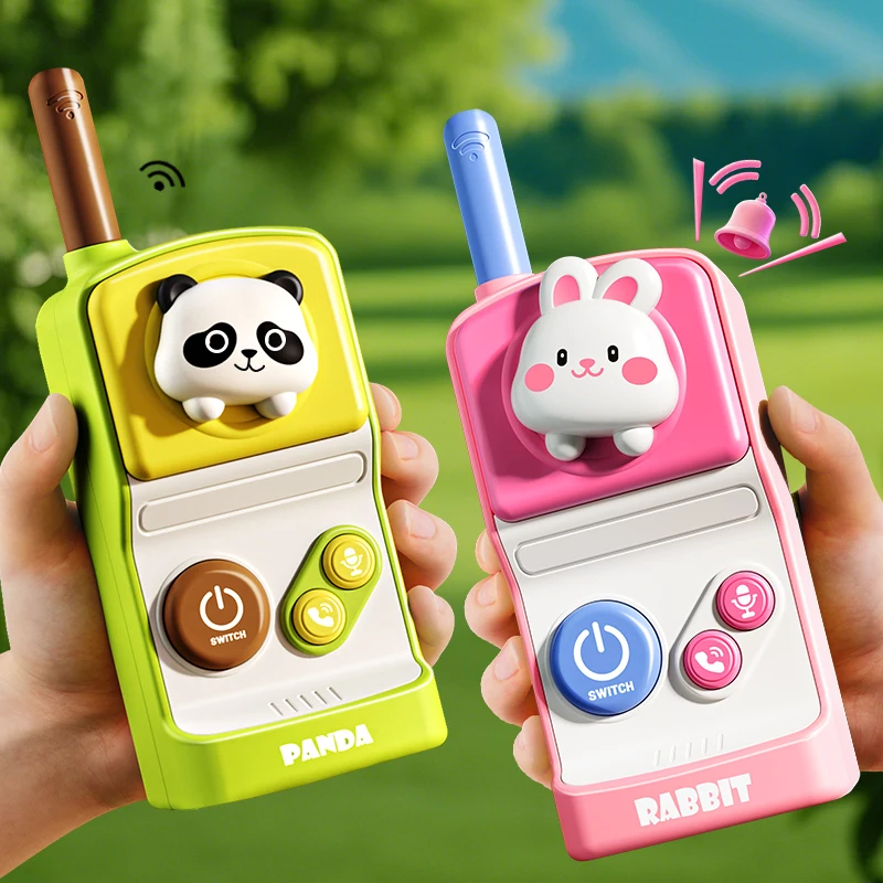 Walkie Talkie de 500M para niños, 2 uds., Radio electrónica, comunicación telefónica, Mini juguete recargable para niños de 3 años