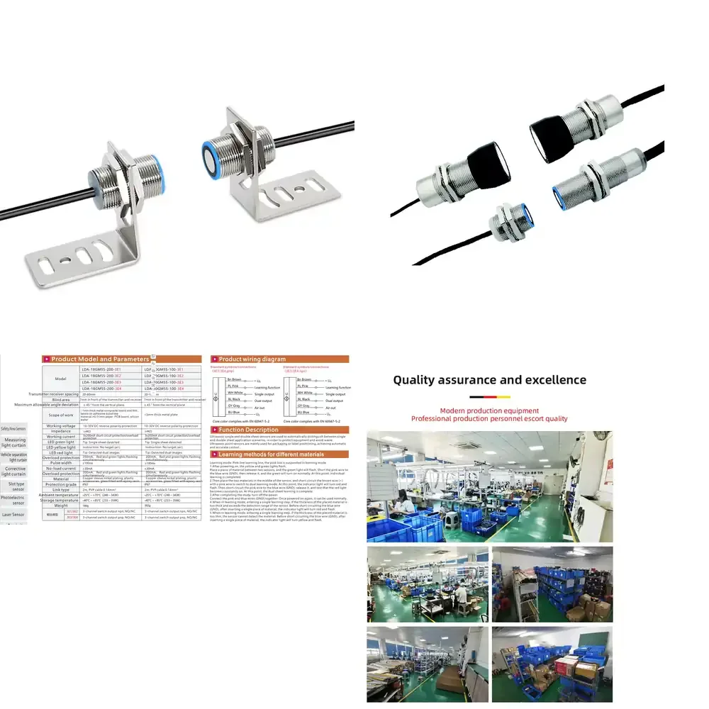 LDA18 30 Ultrasonic Double Sheet Sensor Non Contact Detection for Printing Packaging and PCB