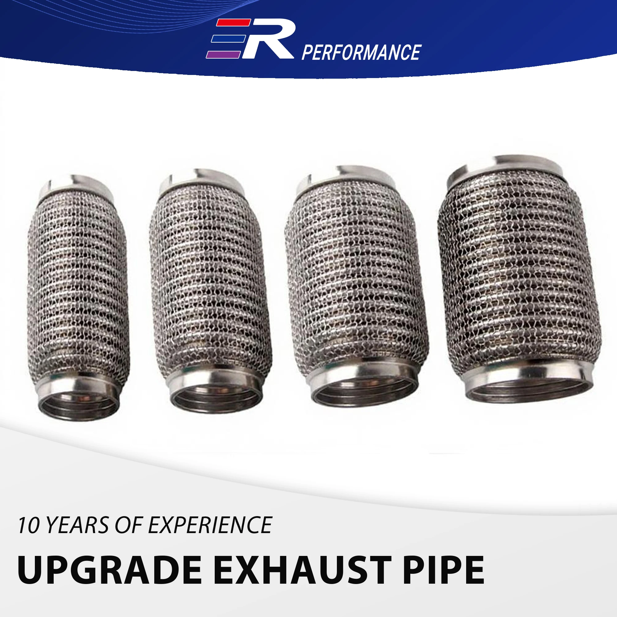 

1PCS Car Exhaust Tube Telescopic Flexible Connection Steel Mesh Bellows Stainless Steel Muffler Pipe Connector Welded Universal