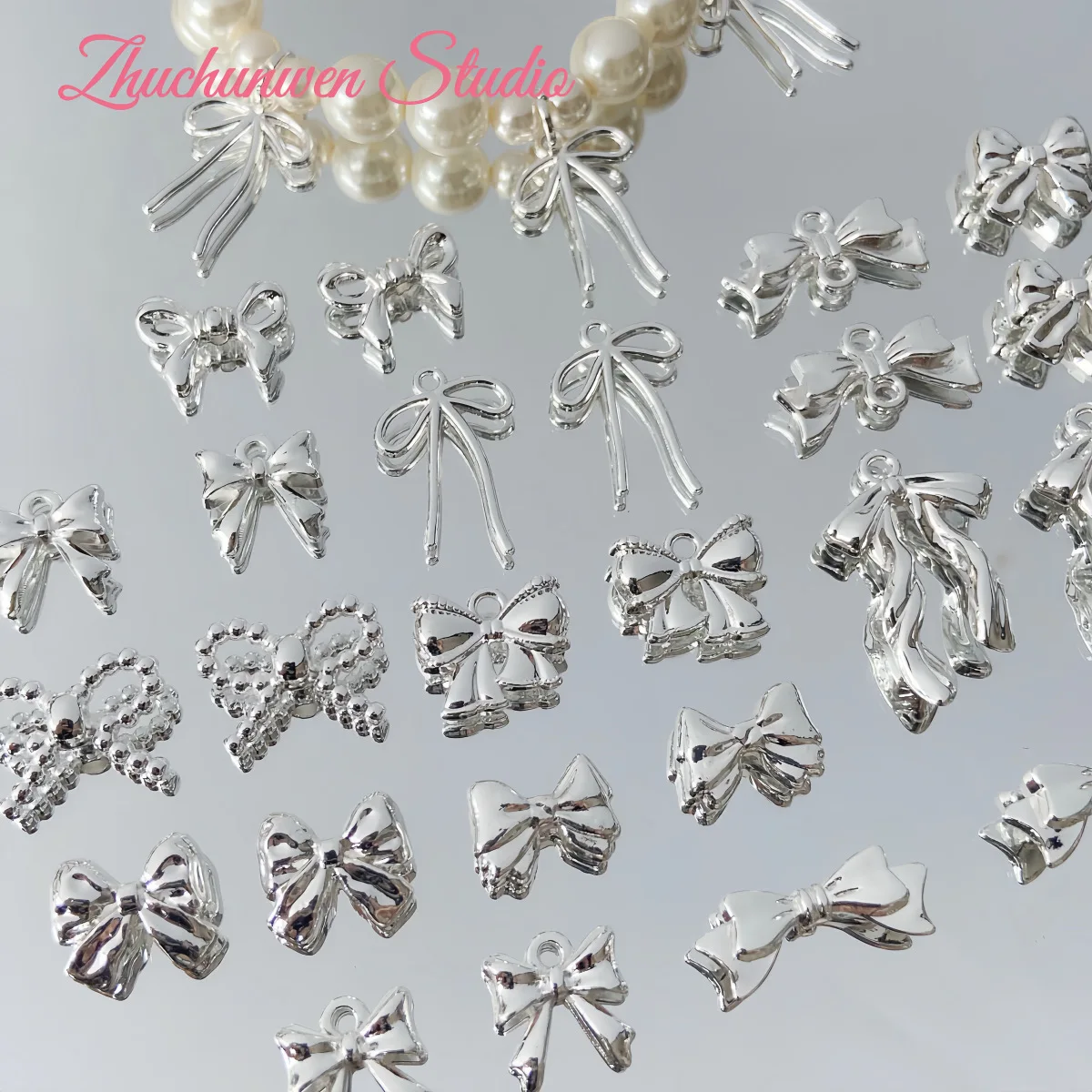 50 قطعة/الوحدة مزيج سبائك القوس فضفاض الخرز DIY بها بنفسك المواد اليدوية سوار إكسسوارات عقد مجوهرات #1