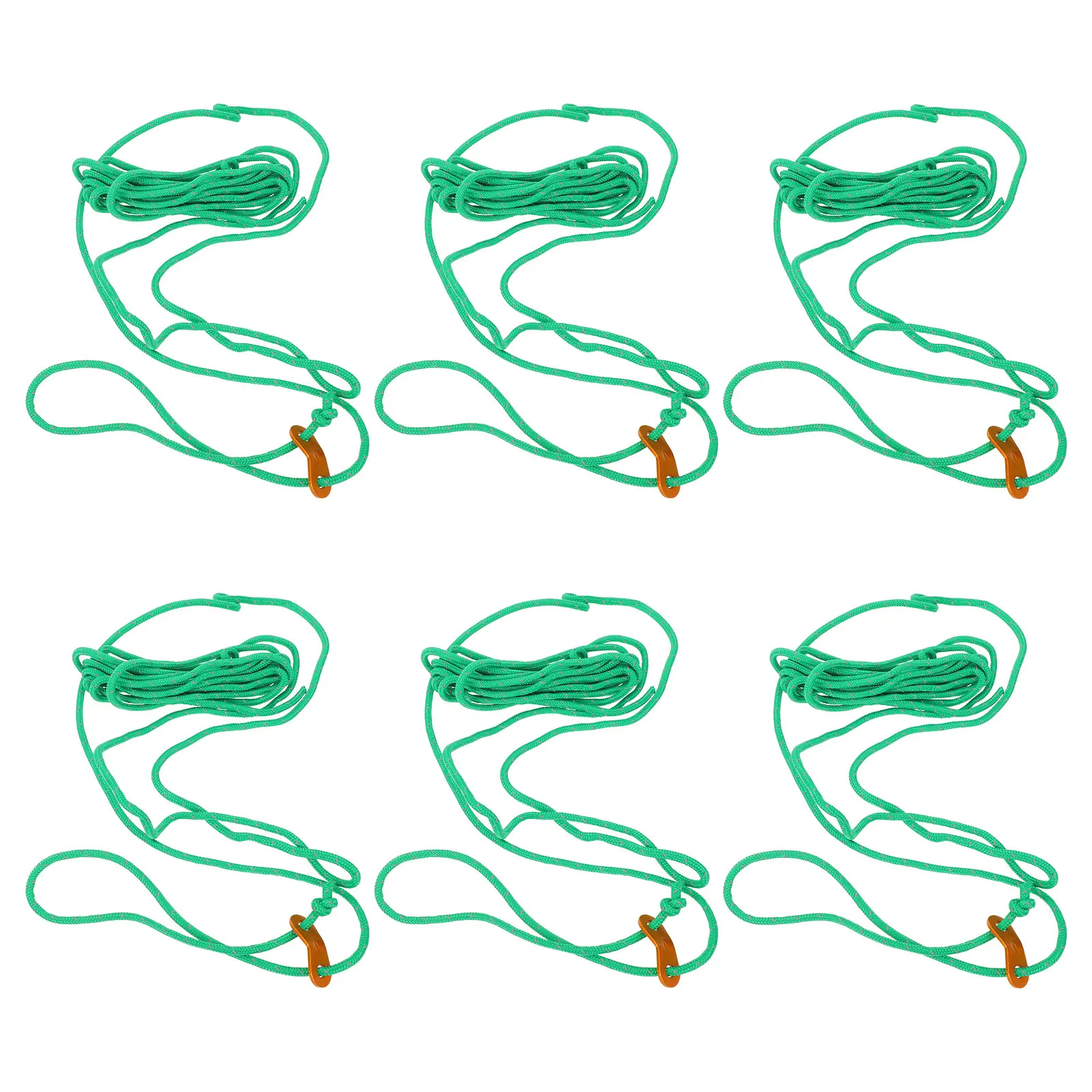 

6 Pcs Adjustment Buckle Outdoor Reflective Wind Rope Polyester Camping Guylines