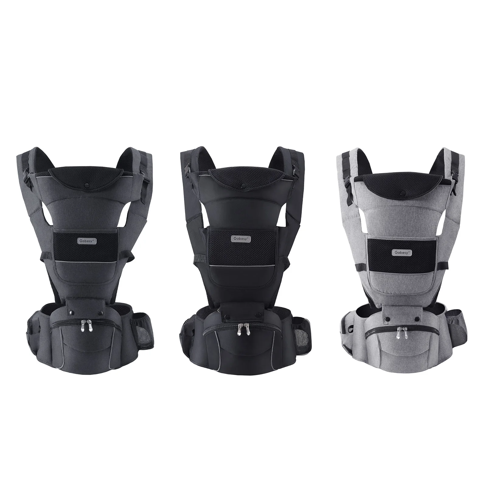 

13 In 1 Baby Growth Carrier Newborn to Toddler 0-44 Lbs Ergonomic Infant Carrier with Removable Plate Reflective Strips