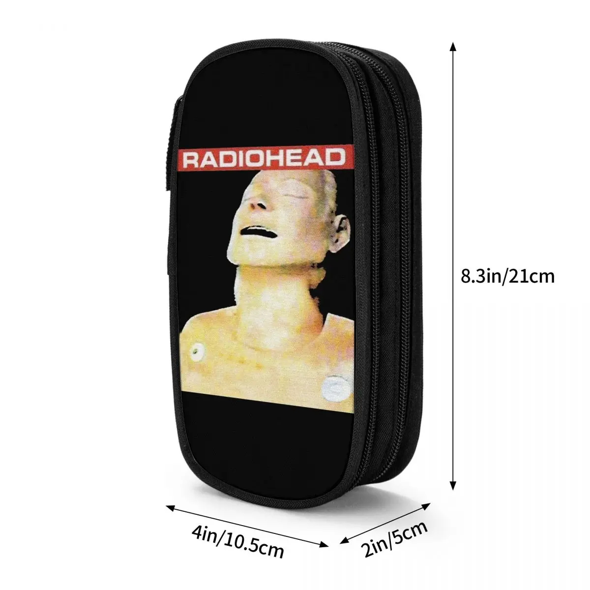 Rock Radiohead 연필 케이스 The Bends 음악 앨범 연필 케이스 학생용 펜 홀더 대형 보관 가방 학교 선물 문구
