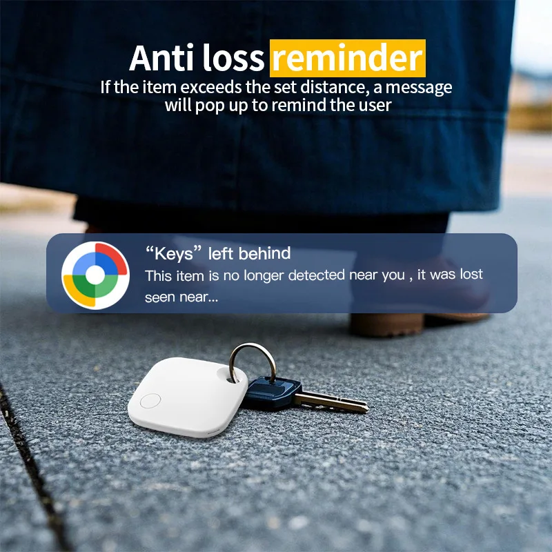 Bluetooth GPS-трекер для устройств Android, тег работает с Google Find My App, поиск ключей, смарт-тег для домашних животных для Xiaomi Samsung Motorola