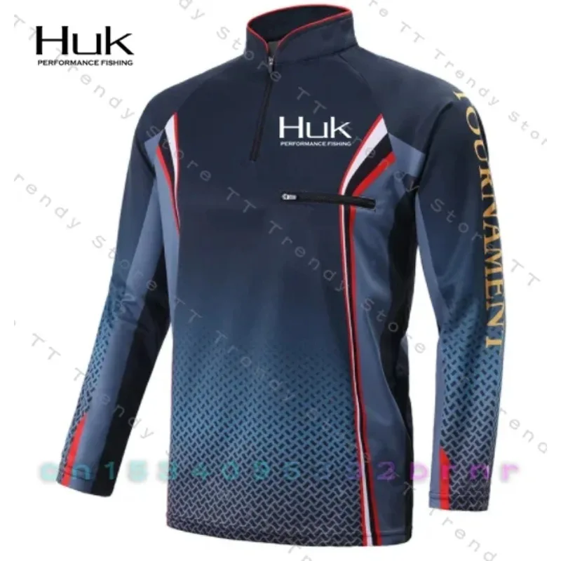HUK أداء ملابس الصيد طويلة الأكمام الأشعة فوق البنفسجية حماية تنفس الصيد الملابس الصيف مكافحة البعوض رقيقة الرجال ملابس صيد السمك