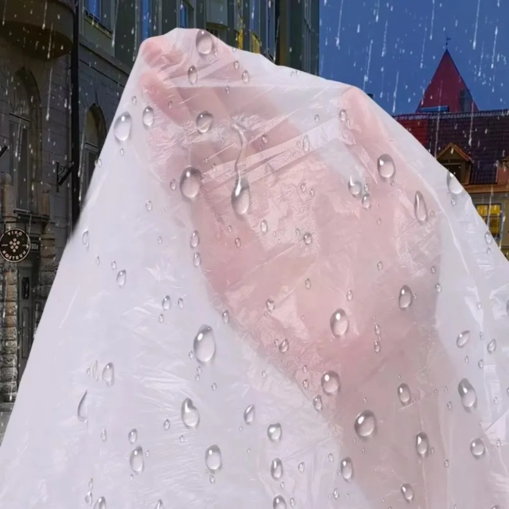 

New Disposable Raincoat Portable Waterproof Rain Poncho Transparent Rain Gear Unisex