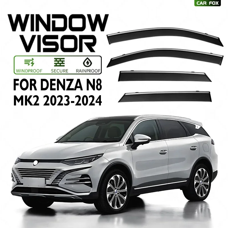 4pcs/6pcs For Denza N8 2023-2024 Car Window Visor Awning Shelters Windshield Side Window Rain Sun Shade Car Accessories