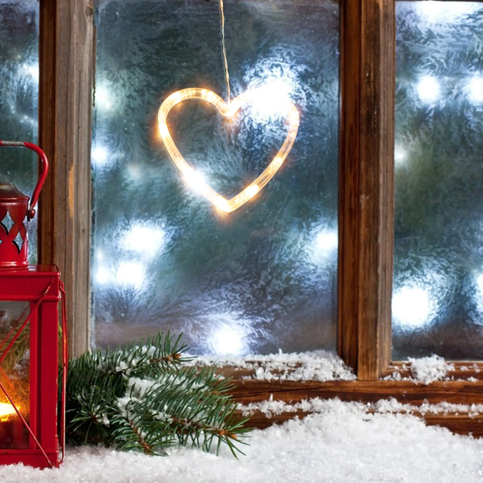 

3 Pcs Christmas Lights LED Hanging Lamp Window Decor Suction Cup Pendant Decorative Unique Xmas