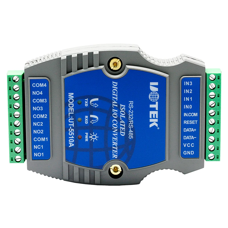 UOTEK UT-5510A 디지털 4채널 광전자 절연 입력, 4채널 릴레이 출력 I/O 컨트롤러