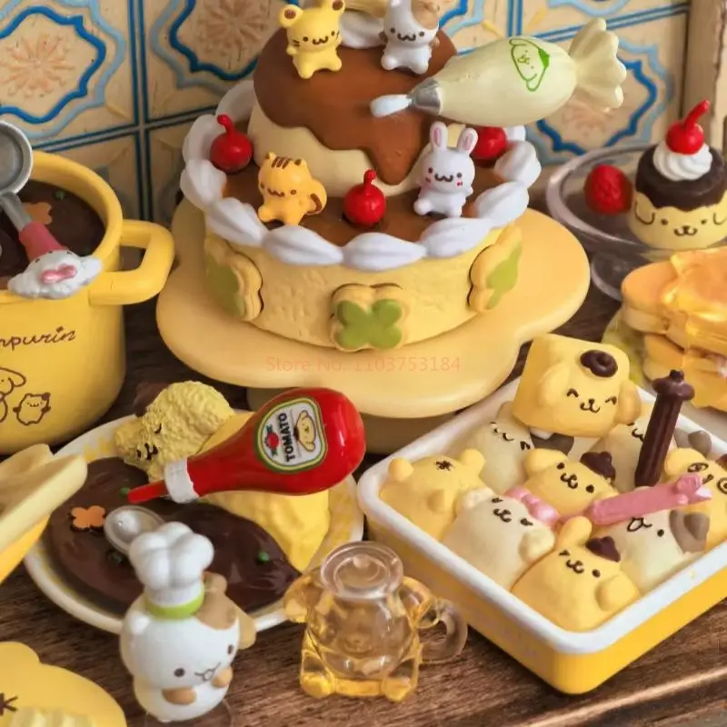 리멘트 미니어처 장면 마이 멜로디 룸 쿠로미 룸 액션 피규어 소장 모델 귀여운 웃긴 소녀의 생일 깜짝 선물