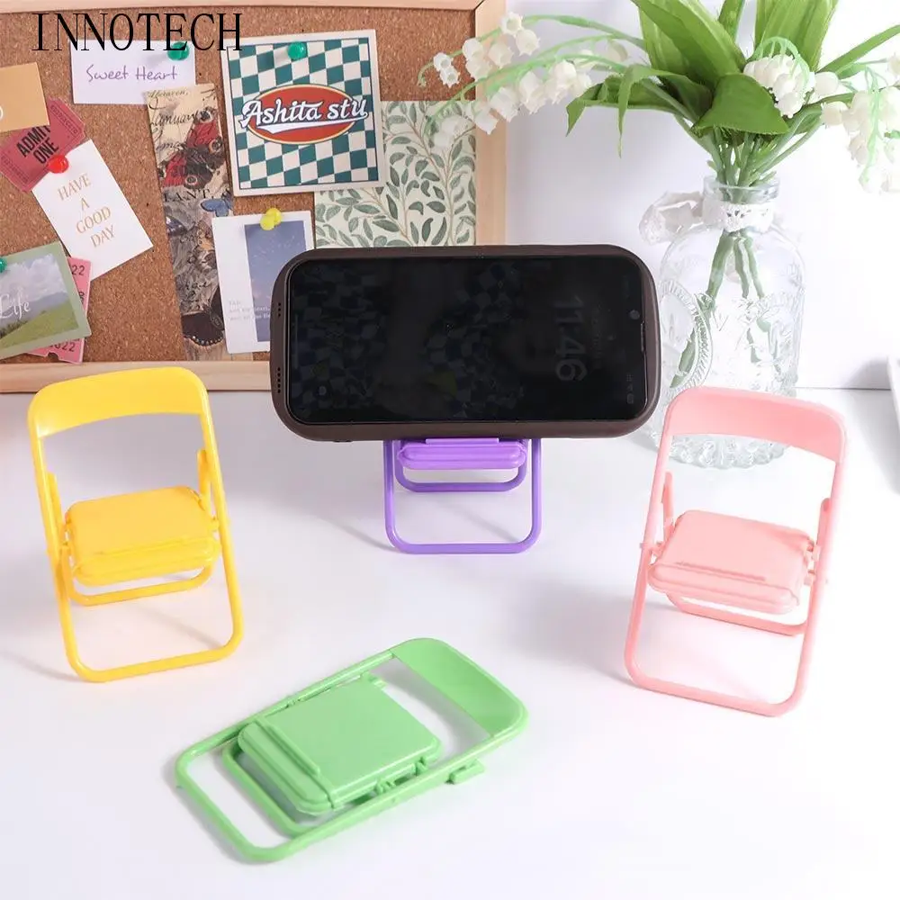 

Sweet Plastic Mobile Phone Holder ABS Decorative Mini Chair Phone Stand Mini Chair Foldable Mini Phone Holder Phone