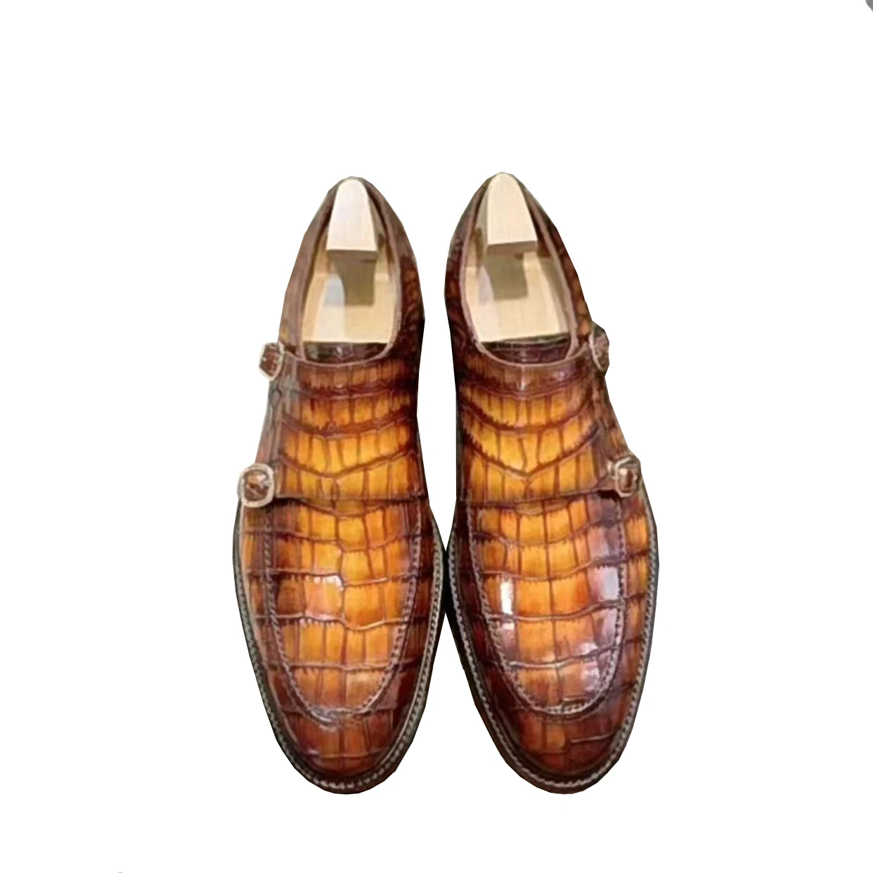 

eyuge new men dress shoes male crocodile shoes wedding office business shoes leisure brush color yellow brown