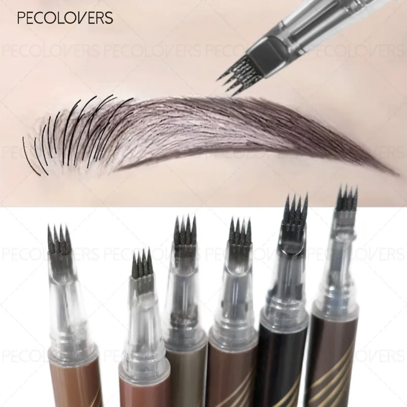 1PC Four Fork Liquid Eyebrow Pencil, Hairy Eyebrows, Waterproof, Filling Eyebrow Gaps, Suitable for Beginners, Eyebrow Cosmetics