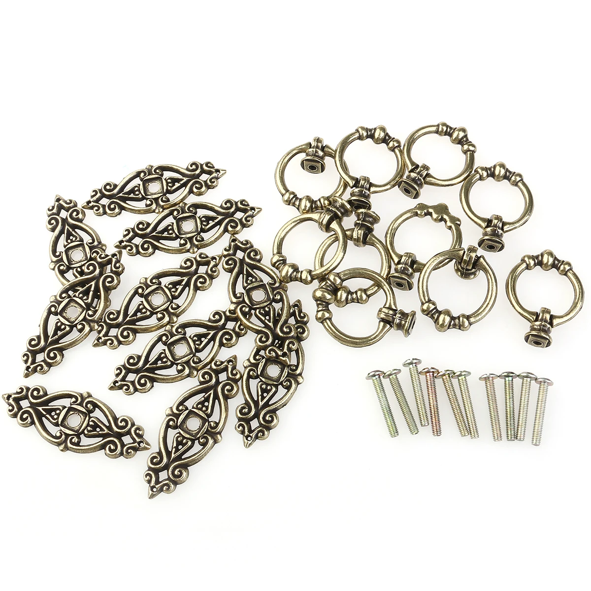 

12pcs Vintage Drawer Handle Cabinet Cupboard Door Drawer Handles Knobs Furniture Handle for Cabinet Wardrobe (Coffee)