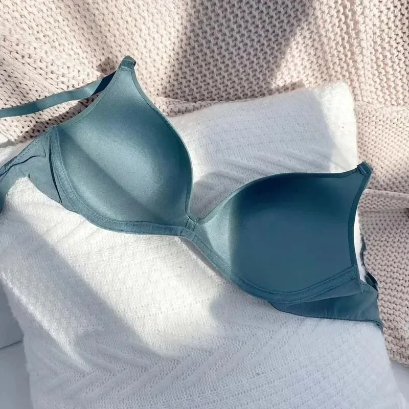 Японский цельный гладкий бесшовный маленький бюстгальтер пуш-ап для девочек с тонкой чашкой без косточек, бюстгальтер для сна 3/4 чашки, бюстгальтер без косточек, топ, бюстгальтер