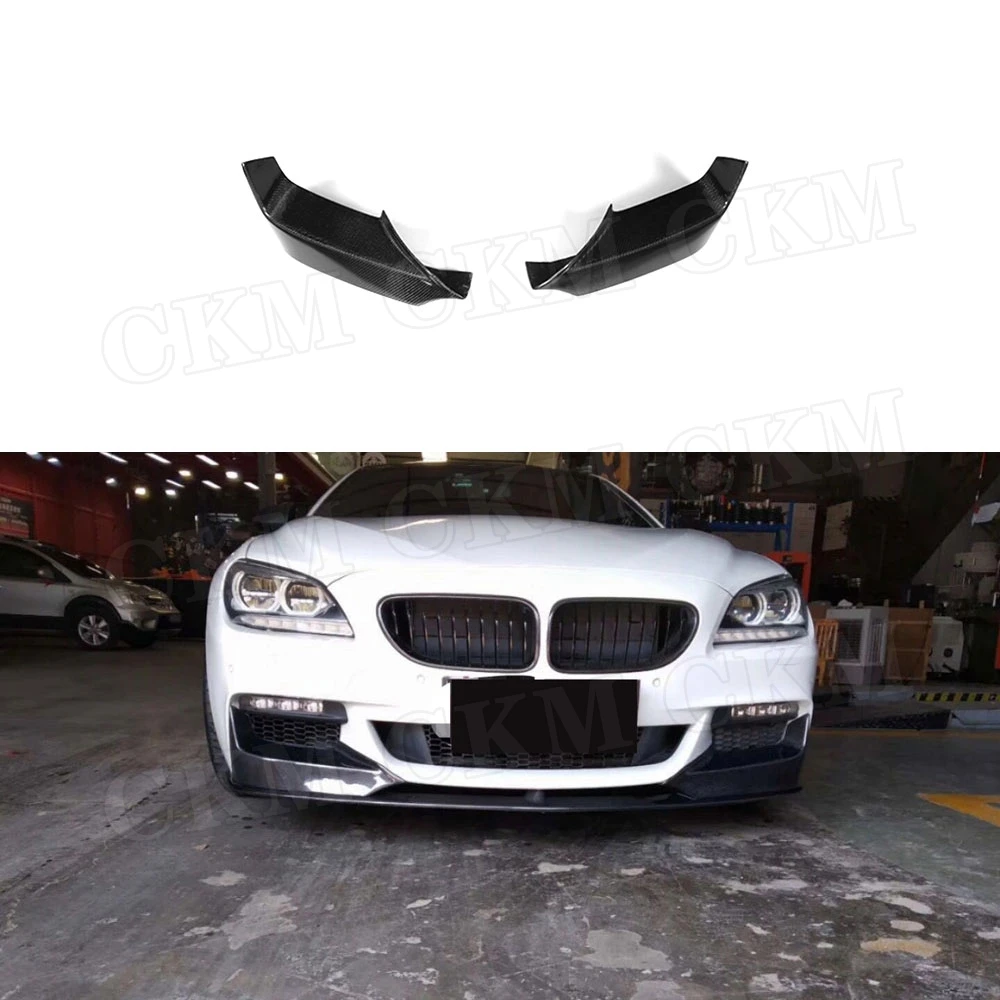 

Carbon fiber Material Car Front Bumper Lip Splitters FRP Flaps Apron Cupwings For BMW 6 Series F06 F12 F13 M6 Sport 2012-2016