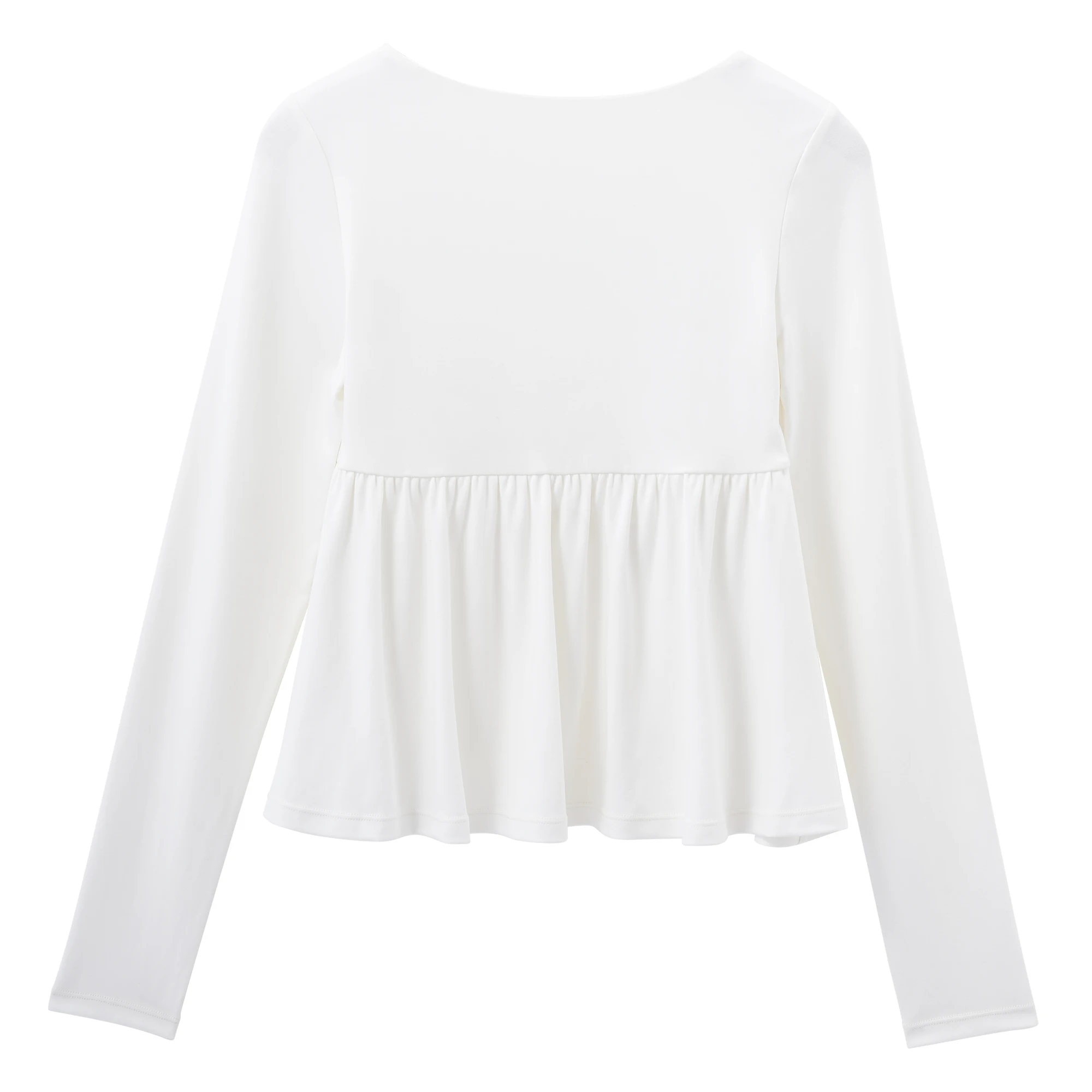 Damen Fairy Y2k Cottage T-Shirt Coquette Quadratischer Ausschnitt Langarm Babydoll Tees Herbst Frühling Vintage Kleidung Lässiger Pullover Top – Detail 20