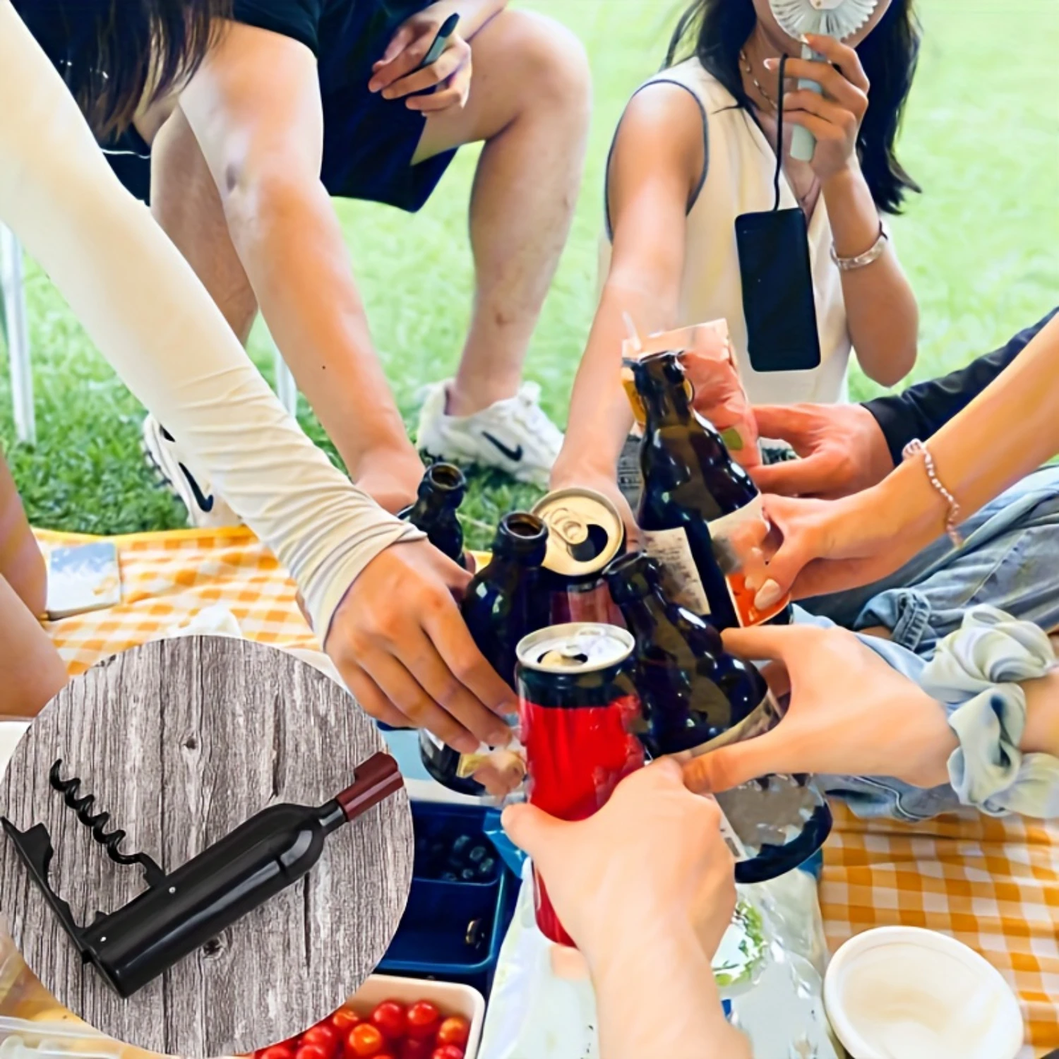 クリエイティブ赤ワインデザインウォーターボトルオープナー、アウトドアキャンプピクニックバーベキュー用品1個