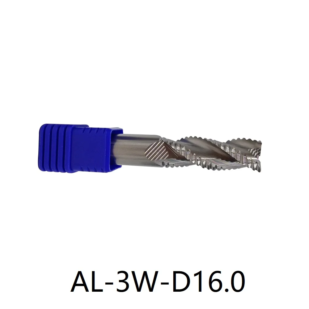 AL-3W-D16.0 AL-3W-D20.0 ZCC  Solid Carbide 3 Fflute Corrugated Edge End Mill 16-20 mm Rough Machining Aluminum Alloy