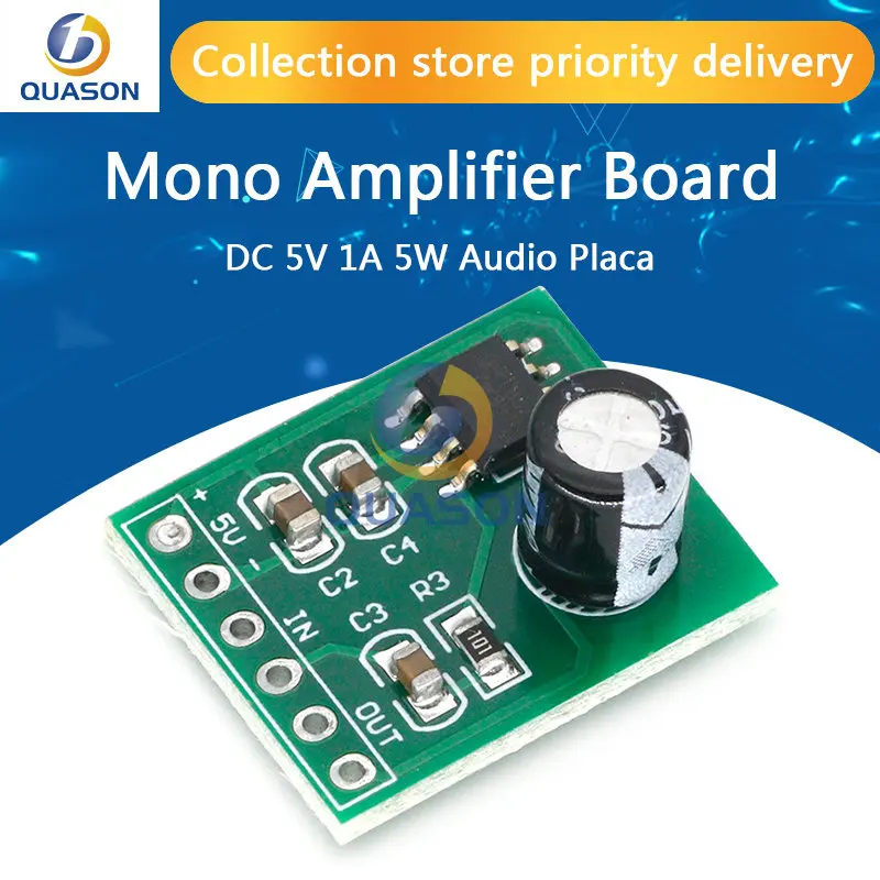 XH-M125 XPT8871 Mono Amplifier Board DC 5V 1A 5W Audio Placa Amplificador Mini Speaker Sound Board Volume Control