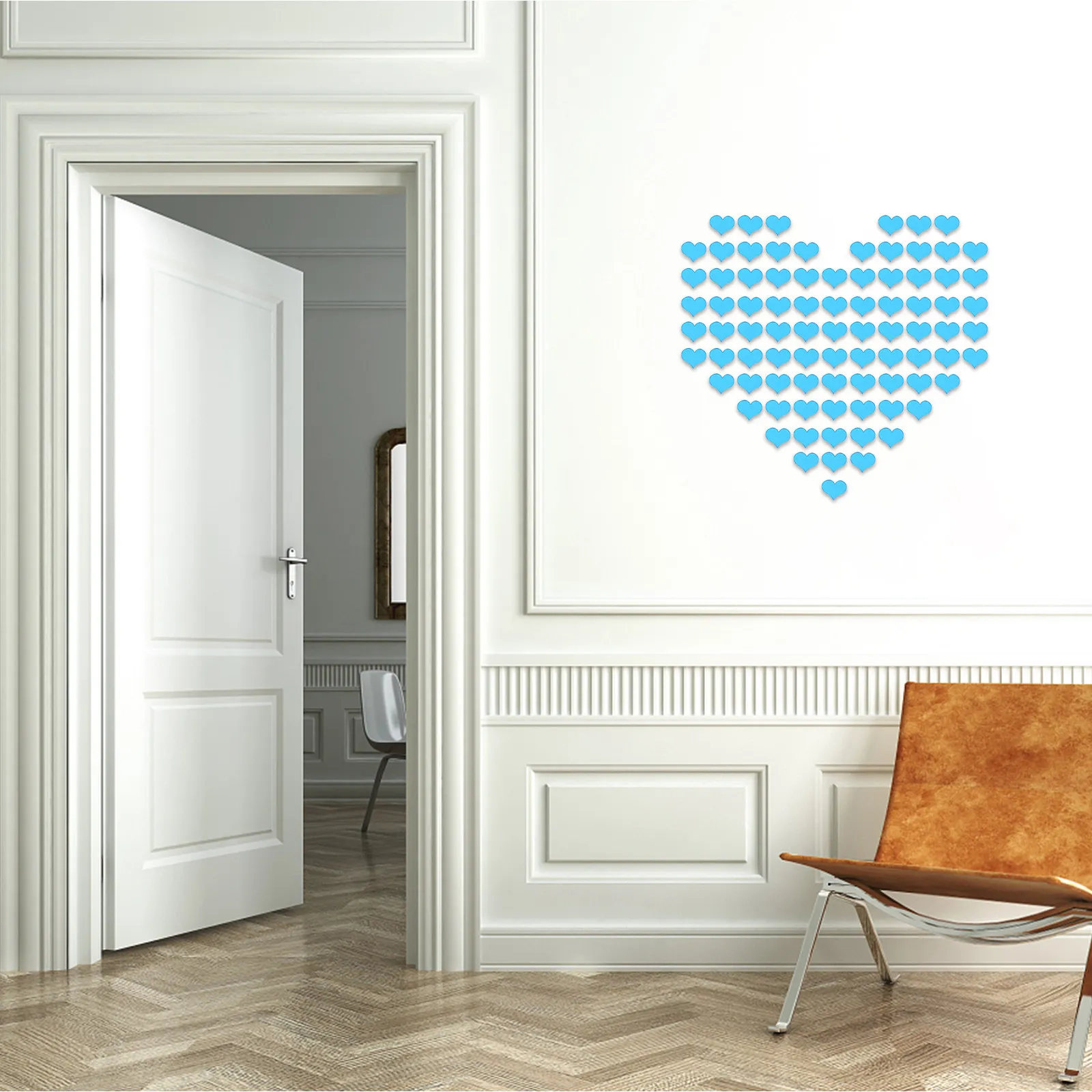 100Pcs Acrylic Mirror Layout Clear As Mirrors Perfect Decorative Effect Wall Sticker Acrylic Mirror Wall Sticker