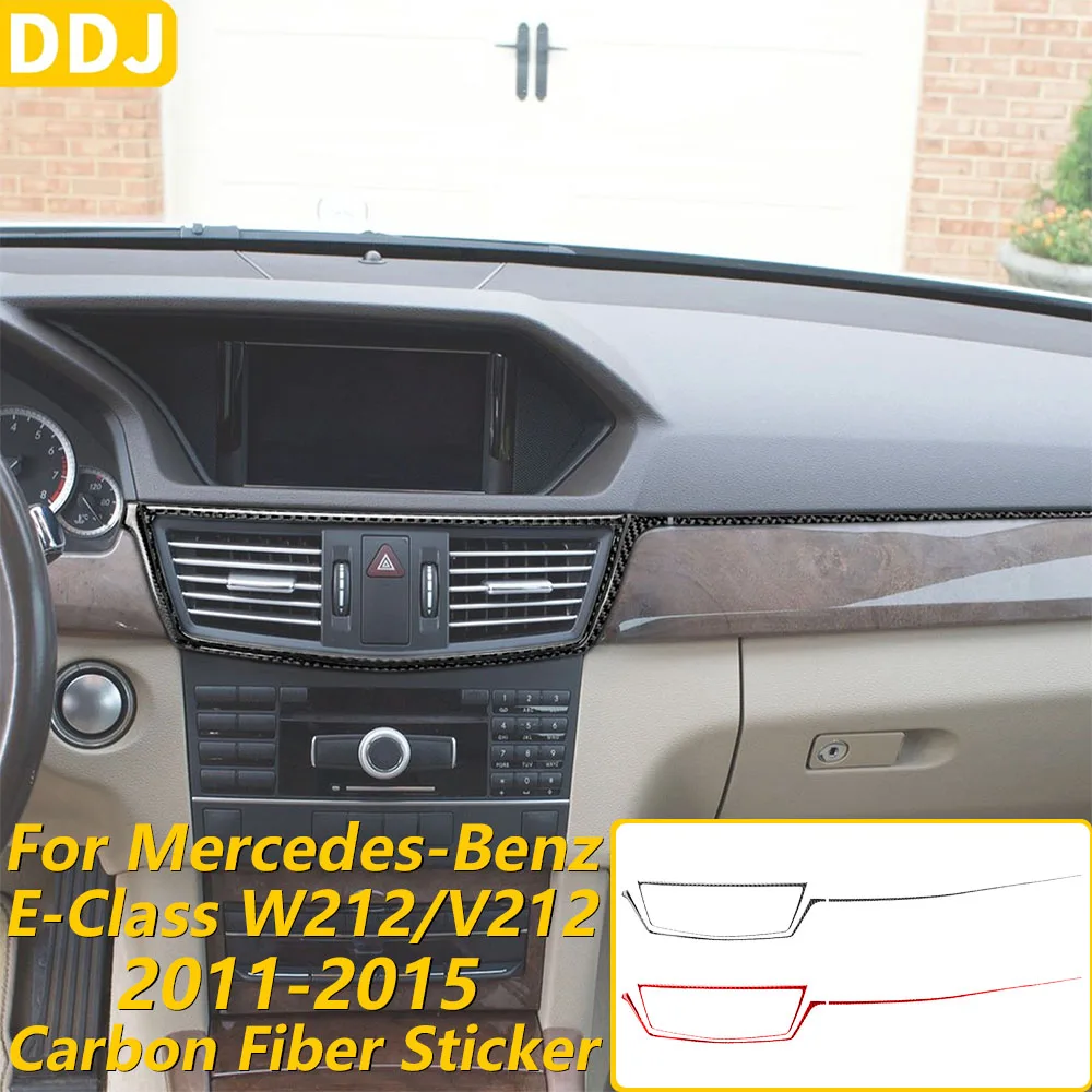 

Carbon Fiber Central Control Air Conditioning Vent Panel Car Accessories Sticker For Mercedes-Benz E-Class W212 V212 2011-2015
