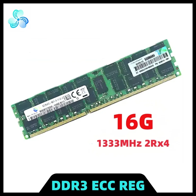 Server Memory 16GB DDR3 1333MHzECC REG 2Rx4 PC3-10600R 1.5V Register RDIMM RAM for for X58 X79 Motherboard