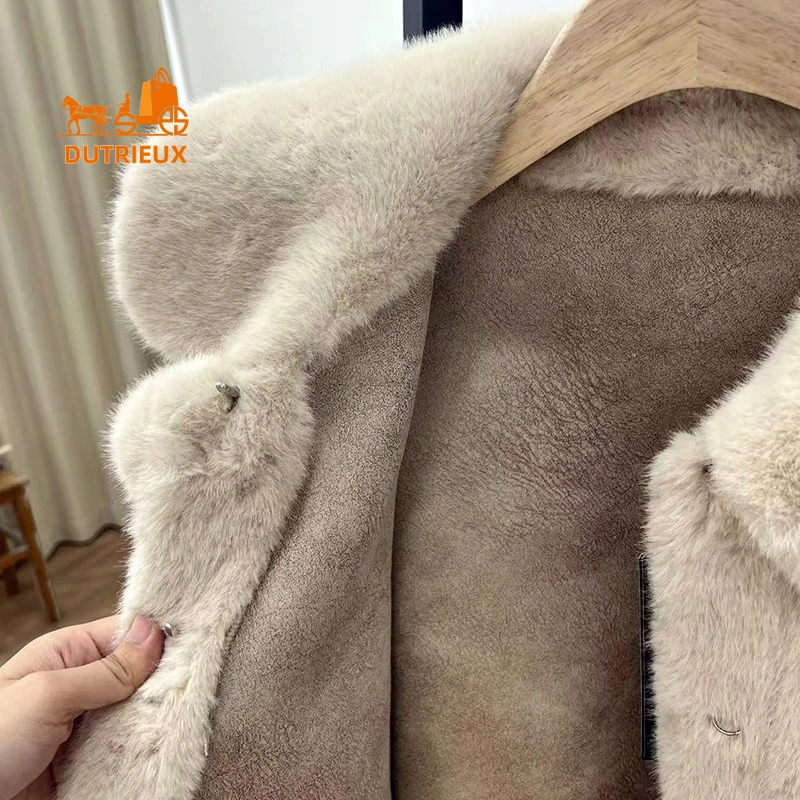 معطف فرو شتوي نسائي أصلي من فرو المنك وربطة عنق وجيب، 100% فرو منك حقيقي، سترة فرو سميكة دافئة للتزلج على الحفلات للنساء