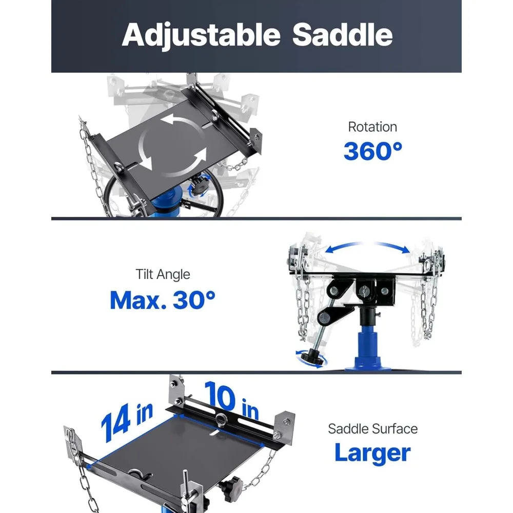 رافع نقل تلسكوبي هيدروليكي، سعة 1100 رطل، حامل على مرحلتين للناقل الحراري
