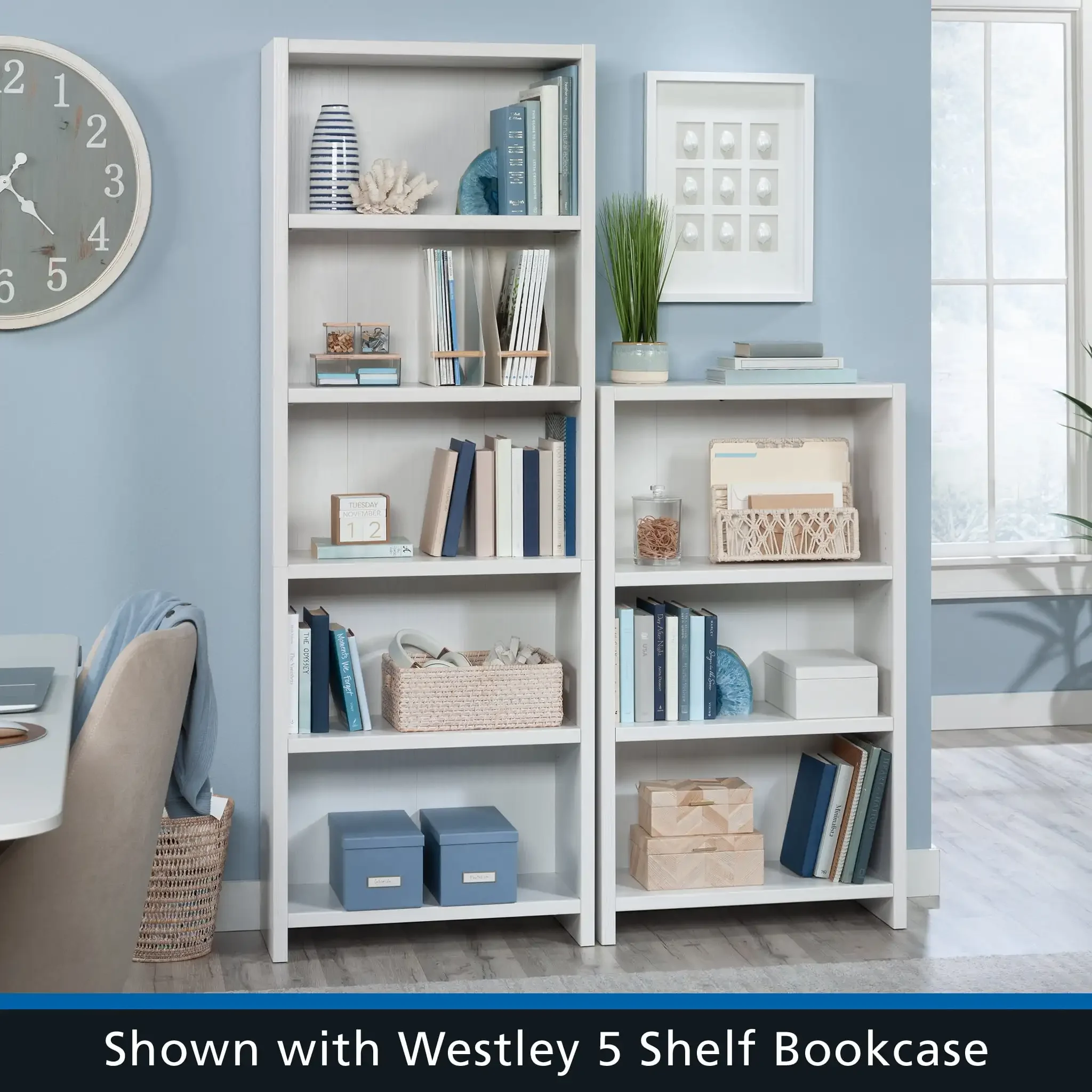 Estante com 3 prateleiras, acabamento branco