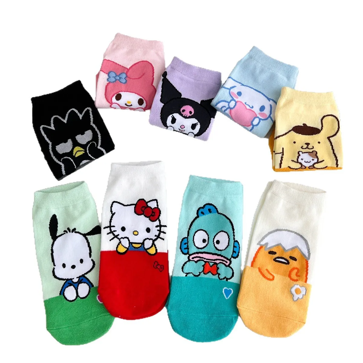 

forCullomi cartoon socks female combed cotton female socks adult female boat socks tide play cute cartoon socks student socks