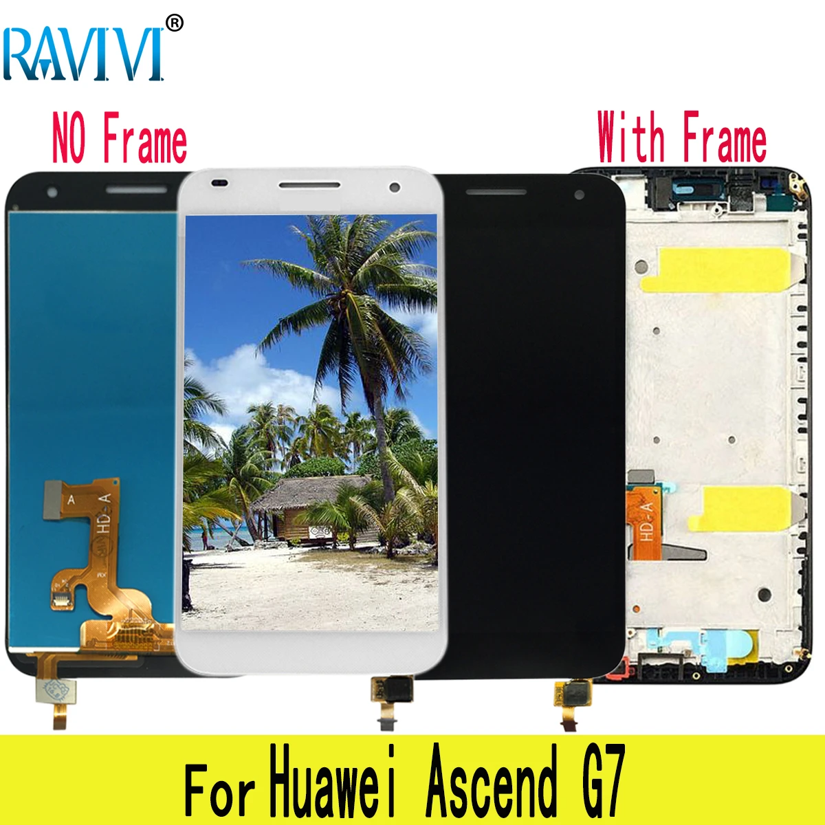 

5.5" LCD For Huawei Ascend G7 LCD Display Touch Screen Digitizer Assembly Replacement with Frame for Huawei Ascend G7