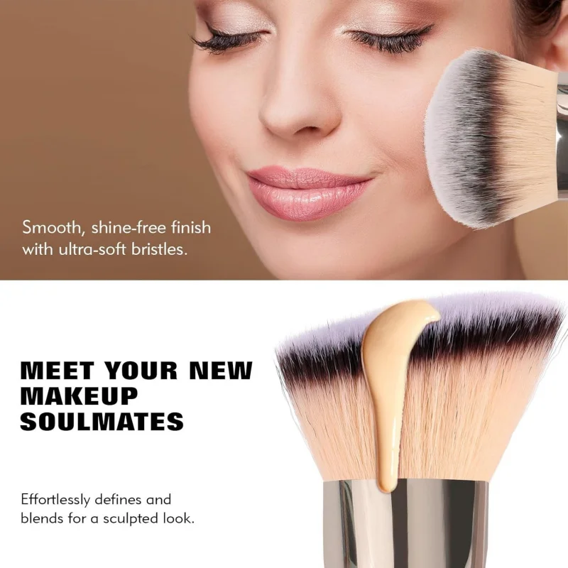 Dual-ended Foundation Brush Concealer brush Large Area Highlight Brightening Concealer Repair Makeup Brush