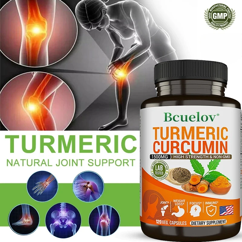 Curcumin Extract - Effective for Arthritis Relief Reduces Inflammation After Exercise Strengthens Bones and Immune System