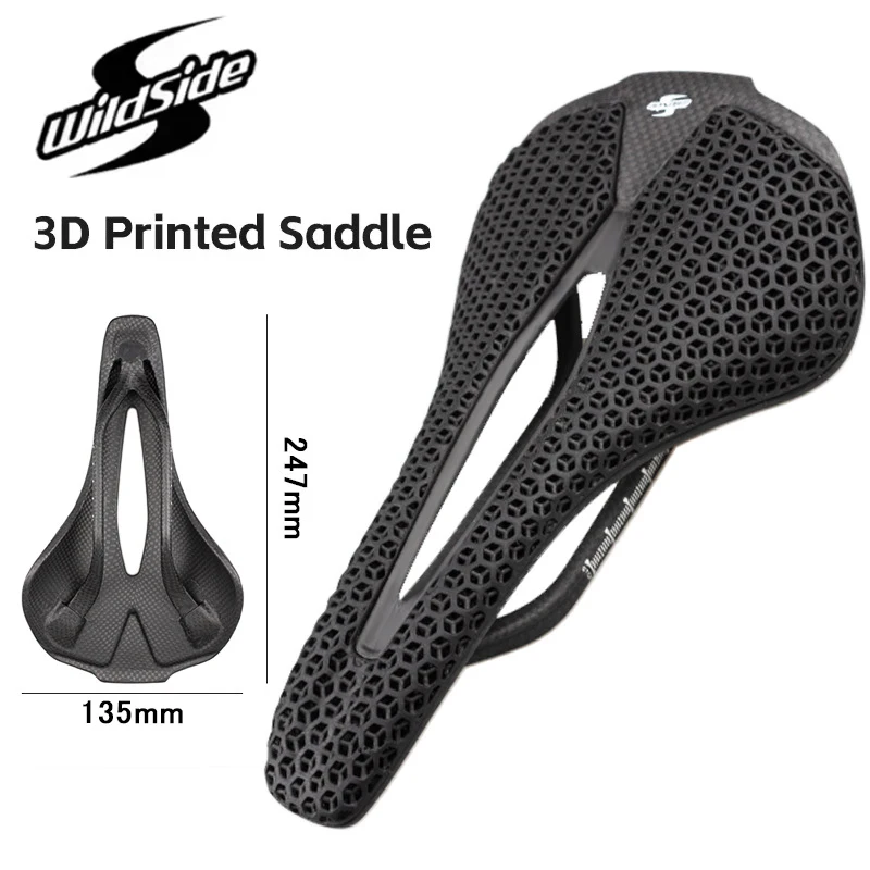 

Новое велосипедное седло из углеродного волокна с 3D принтом, сверхлегкое 247*135 мм, подушка для велосипедного сиденья, аксессуары для езды на велосипеде, детали