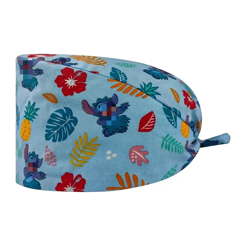 Nuovo simpatico cartone animato stampato infermiera cappello chirurgico signore Pet ospedale chirurgo dentista salone di bellezza Chef lavoro traspirante Scrub Cap