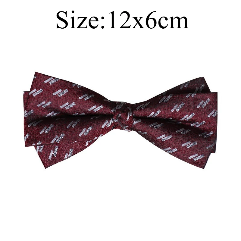 Vintage French‑Style Small Cross Gentleman Bow Tie, Burgundy Series Bowtie For Groom Groomsmen Wedding Banquet Unique Present