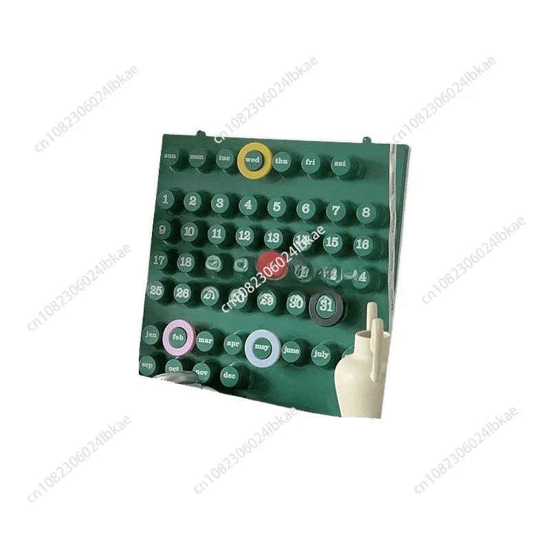 Ring Calendar Perpetual Calendar Stand Desktop Display For Home Bedroom Living Room Office Desk Week Month Day Date 1 piece